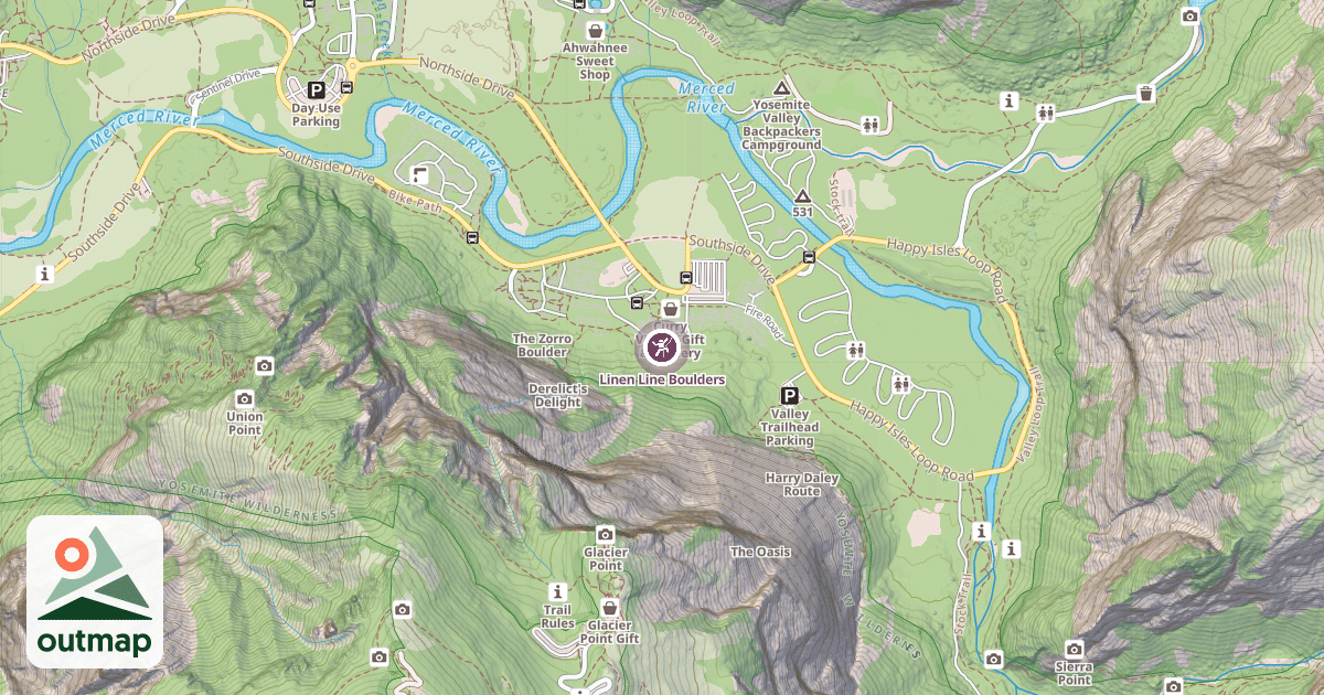 Map of Linen Line Boulders