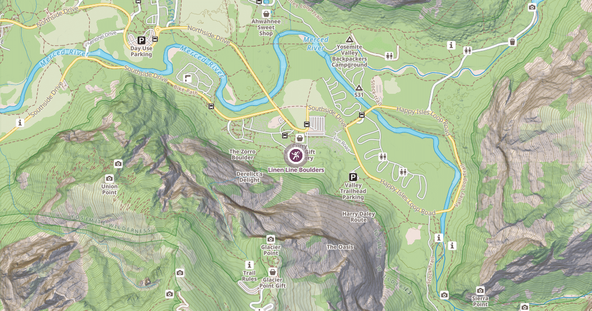 Map preview of Linen Line Boulders