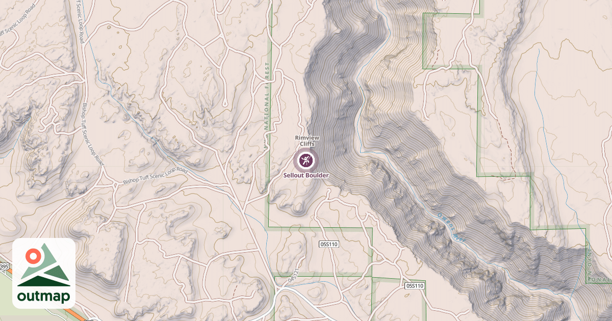 Map of Sellout Boulder
