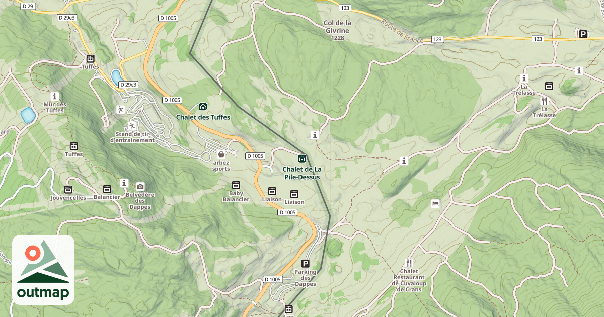 Map of Chalet de La Pile-Dessus