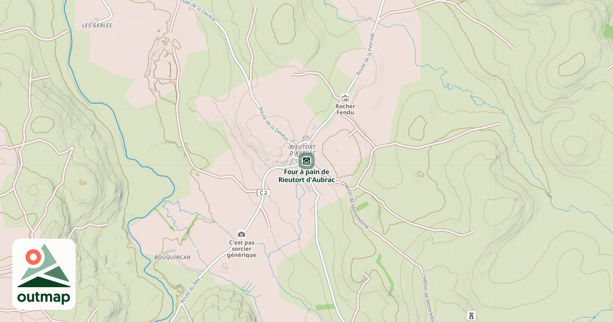 Map of Four à pain de Rieutort d'Aubrac