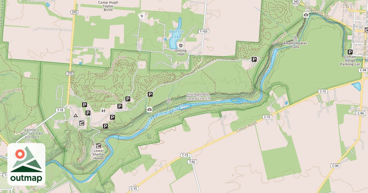 Map of Pink Right Bolt, Central Line