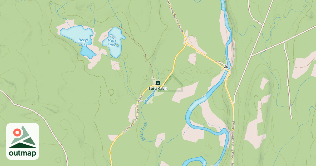 Map of Butts Cabin