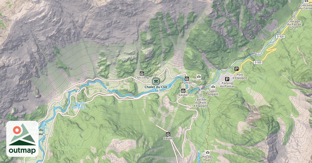 Map of Chalet du Clot