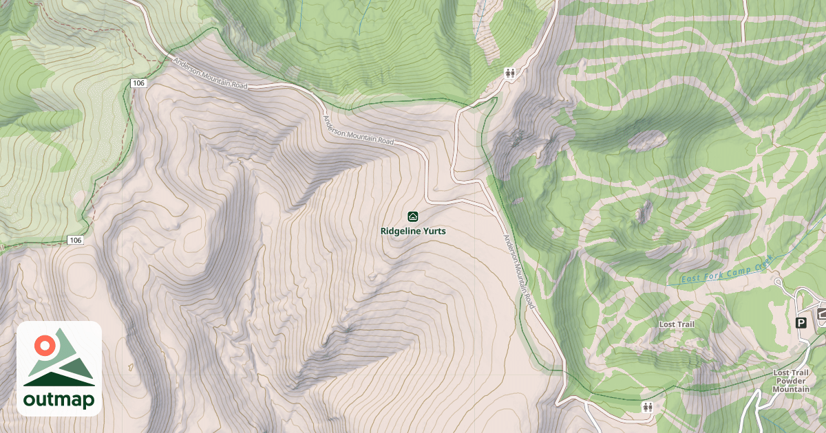 Map of Ridgeline Yurts