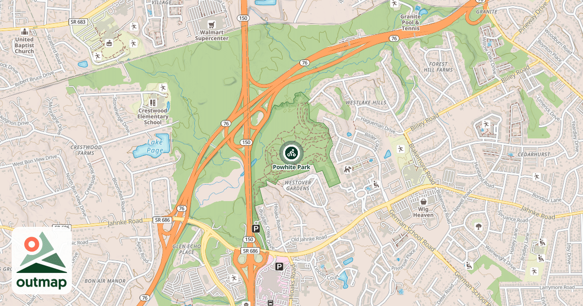 Map of Powhite Park