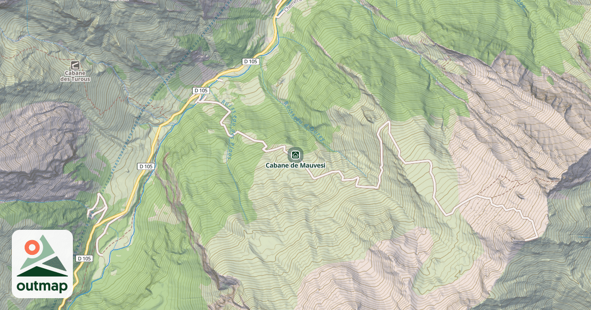 Map of Cabane de Mauvesi