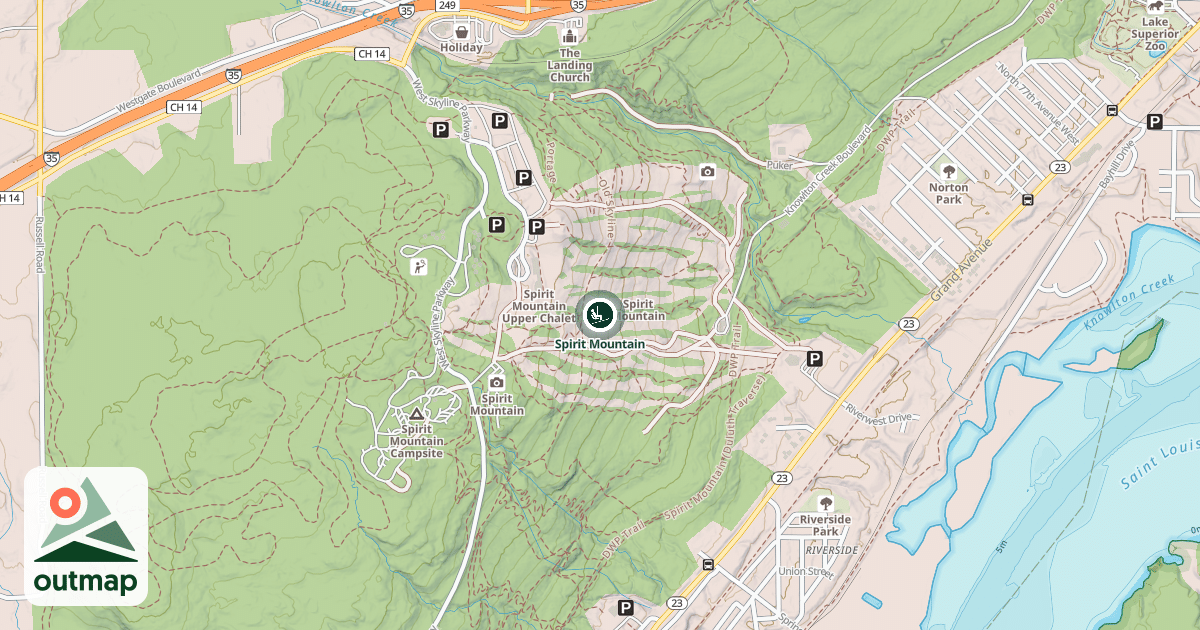 Map of Spirit Mountain