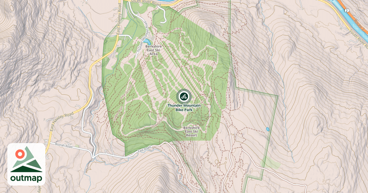 Map of Thunder Mountain Bike Park