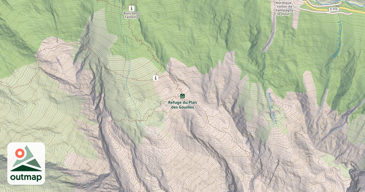 Map of Refuge du Plan des Gouilles