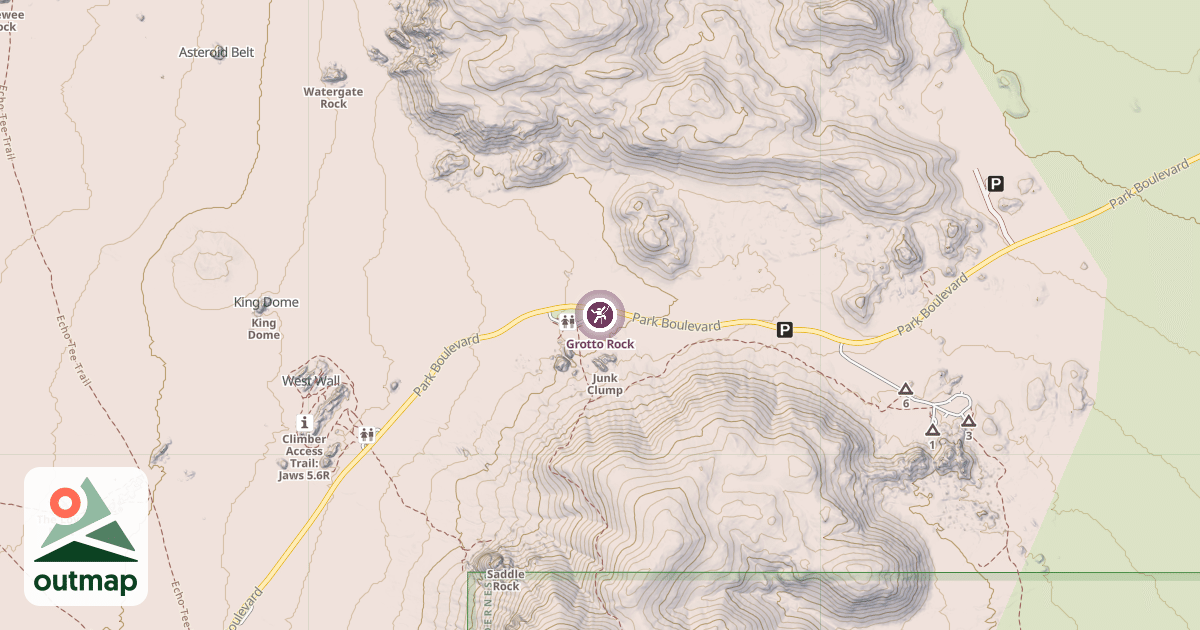 Map of Grotto Rock