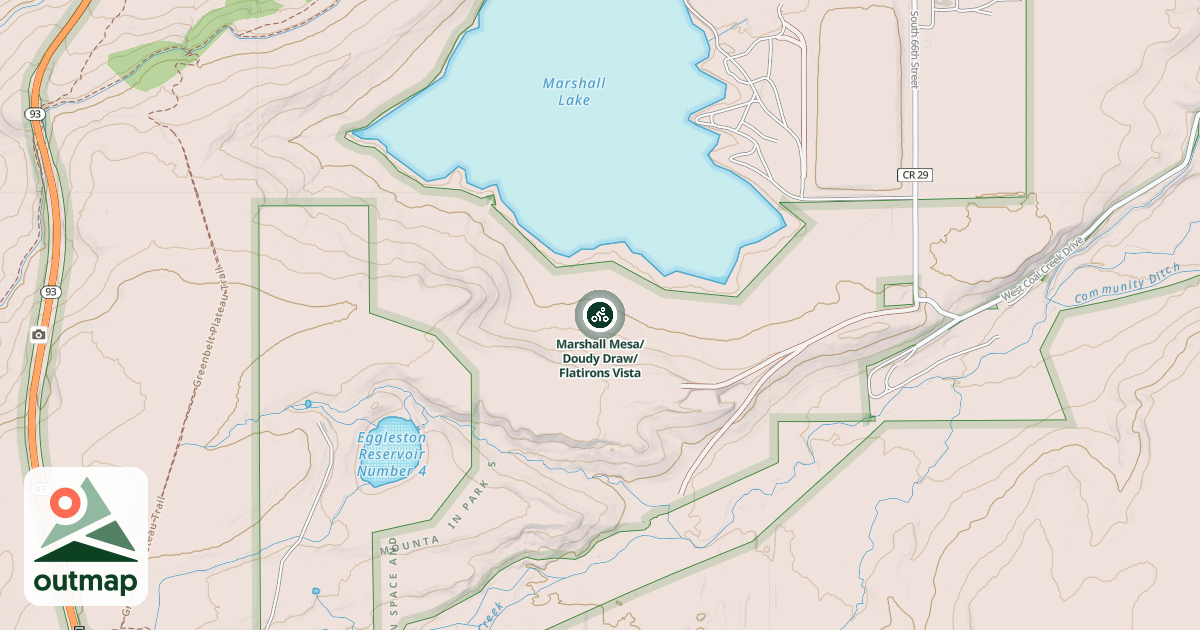 Map of Marshall Mesa/Doudy Draw/Flatirons Vista