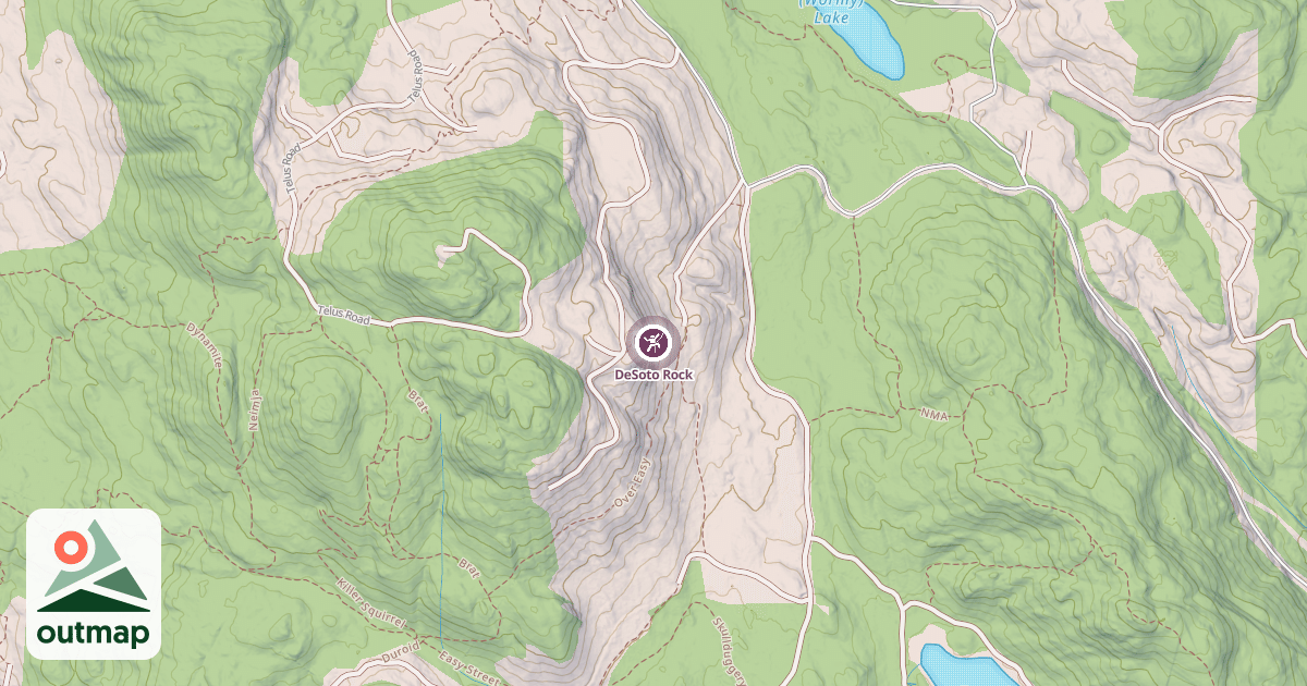 Map of DeSoto Rock
