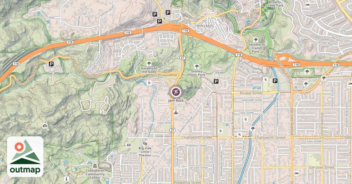 Map of Jam Rock