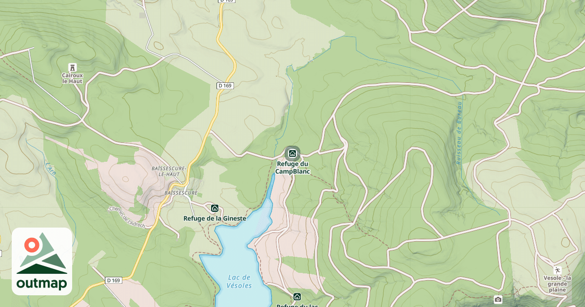 Map of Refuge du CampBlanc