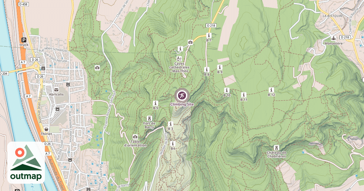 Map of Climbing Site