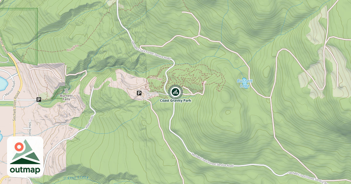 Map of Coast Gravity Park