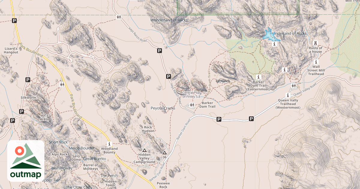 Map of Central Pilar of Finley