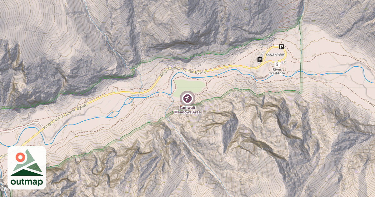 Map of Zumwalt Meadows Area