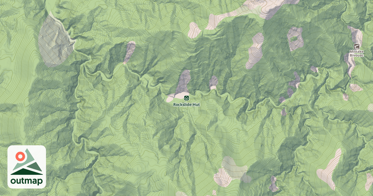 Map of Rockslide Hut