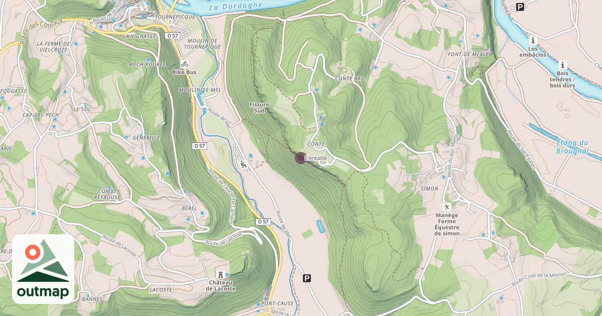 Map of L'entaille