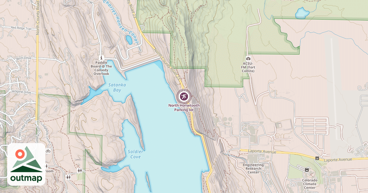 Map of North Horsetooth Parking lot