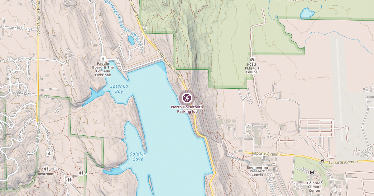 Map preview of North Horsetooth Parking lot