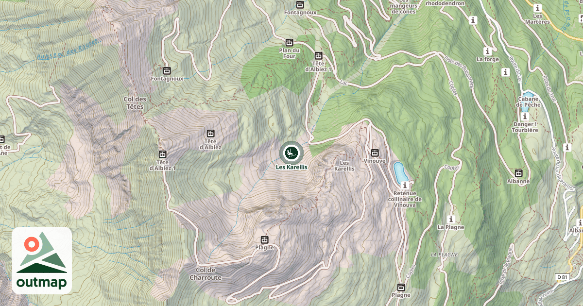 Map of Les Karellis
