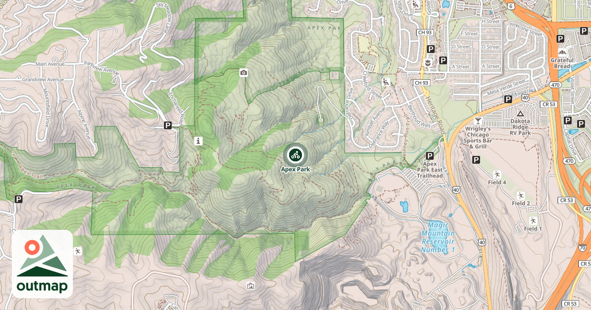Map of Apex Park