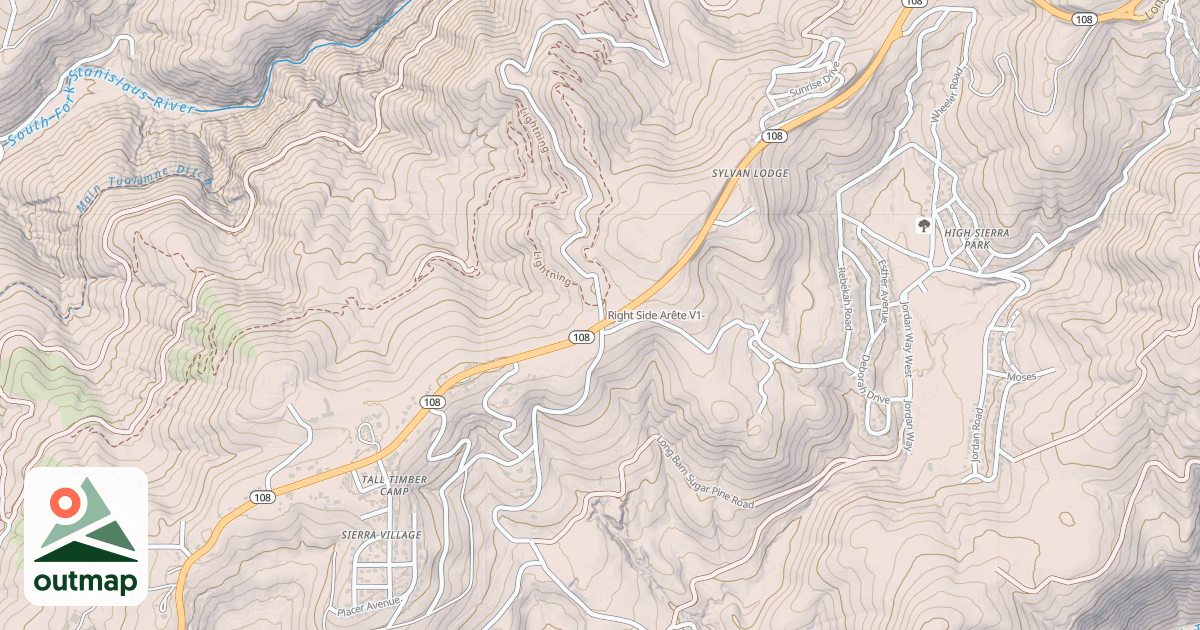 Map of Right Side Arête