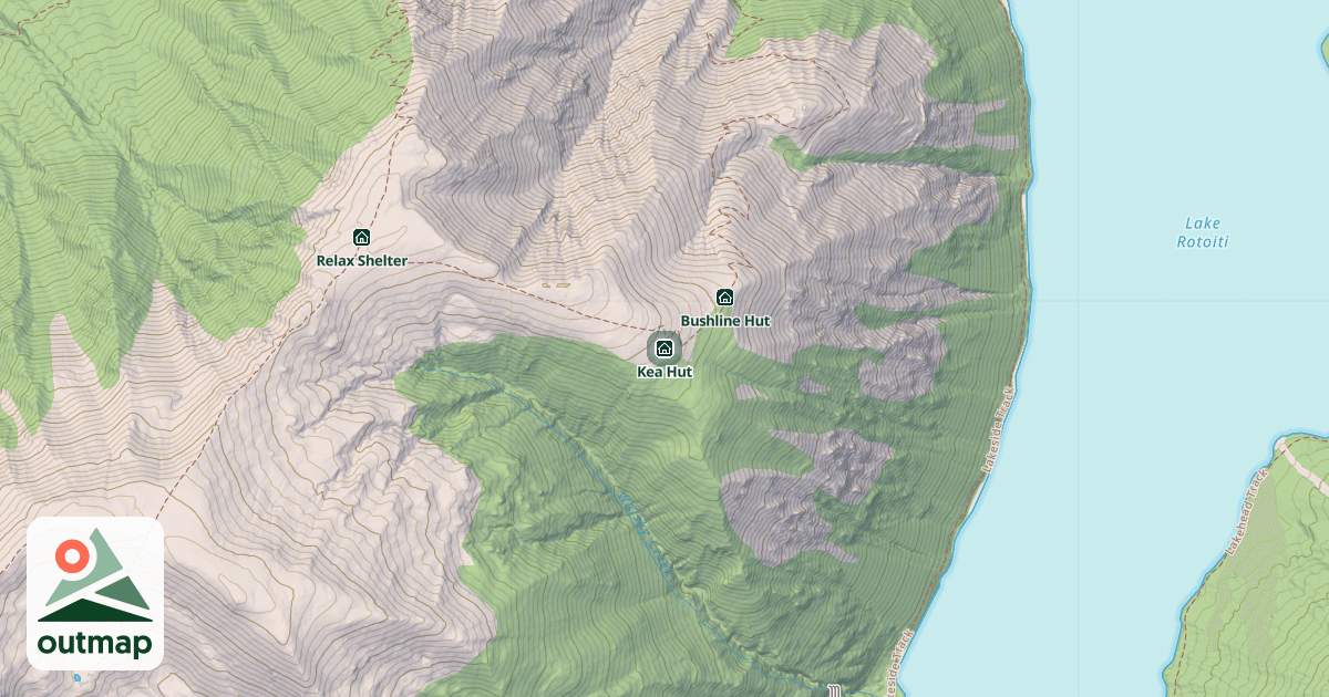 Map of Kea Hut
