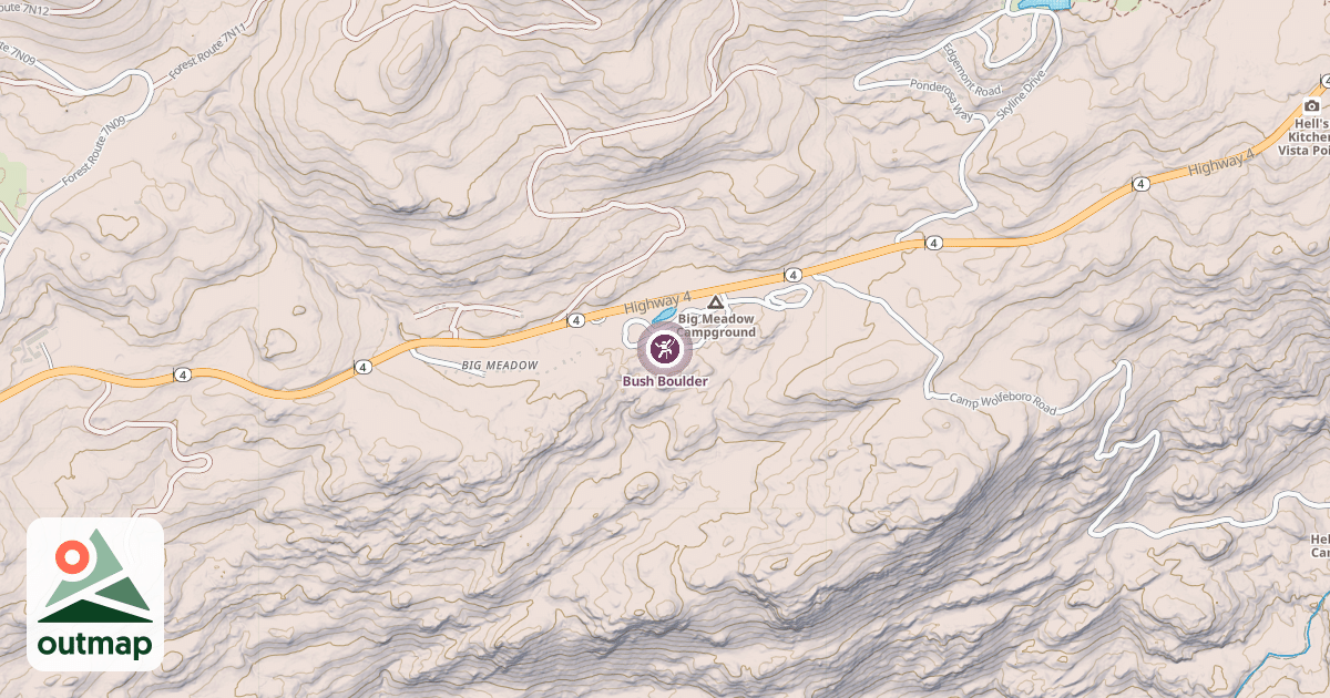 Map of Bush Boulder