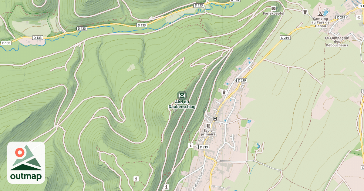 Map of Abri du Daubenschlag