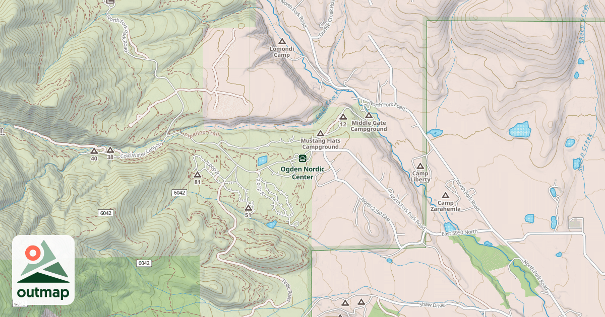 Map of Ogden Nordic Center