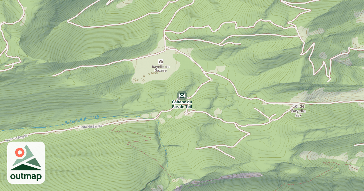 Map of Cabane du Pas de Teil