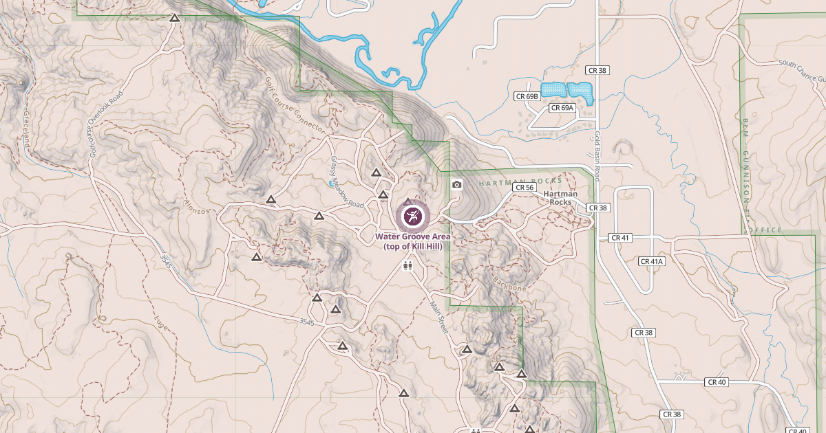 Map preview of Water Groove Area (top of Kill Hill)