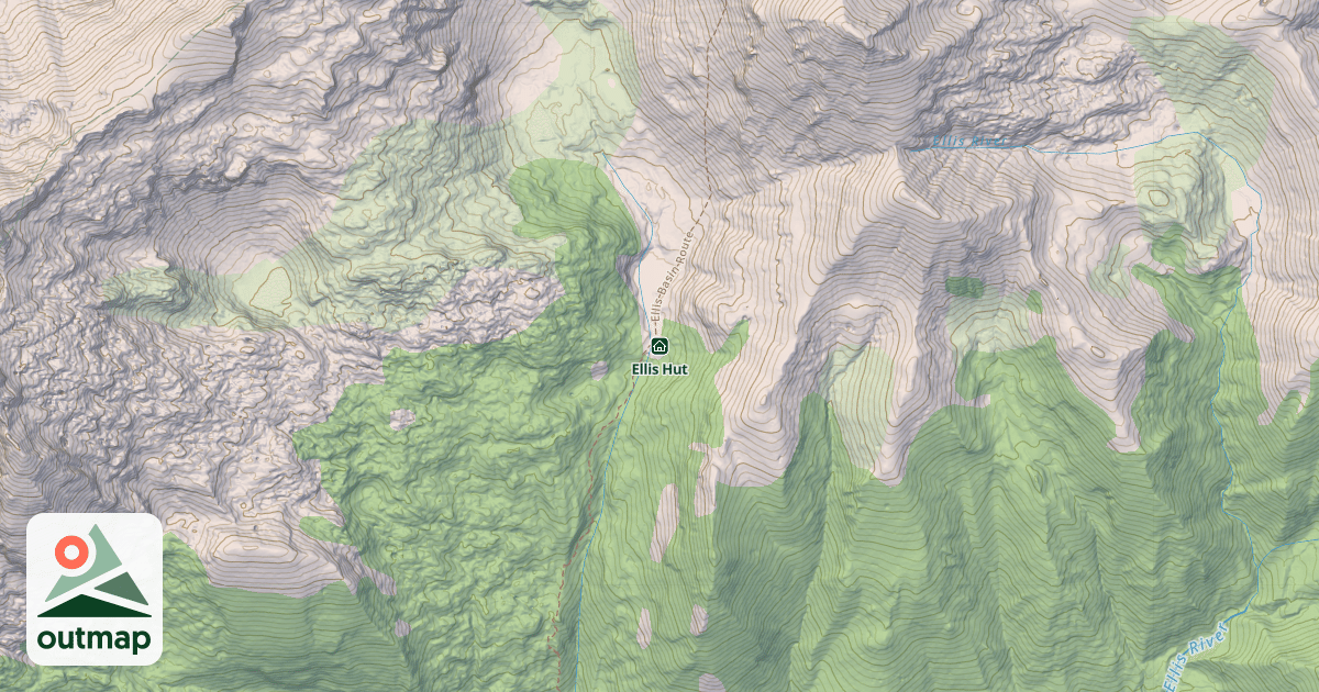 Map of Ellis Hut