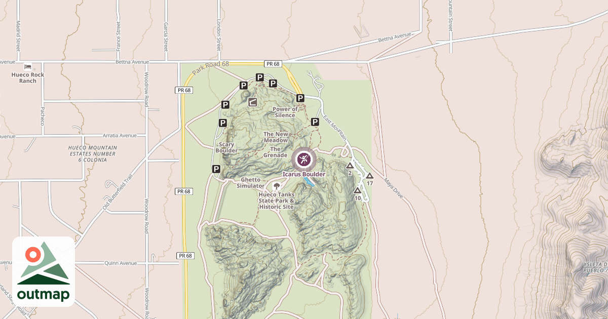 Map of Icarus Boulder