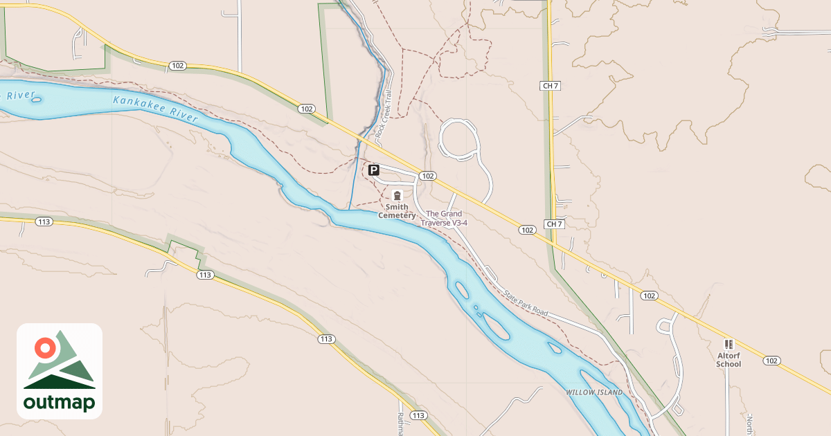 Map of The Grand Traverse in Kankakee