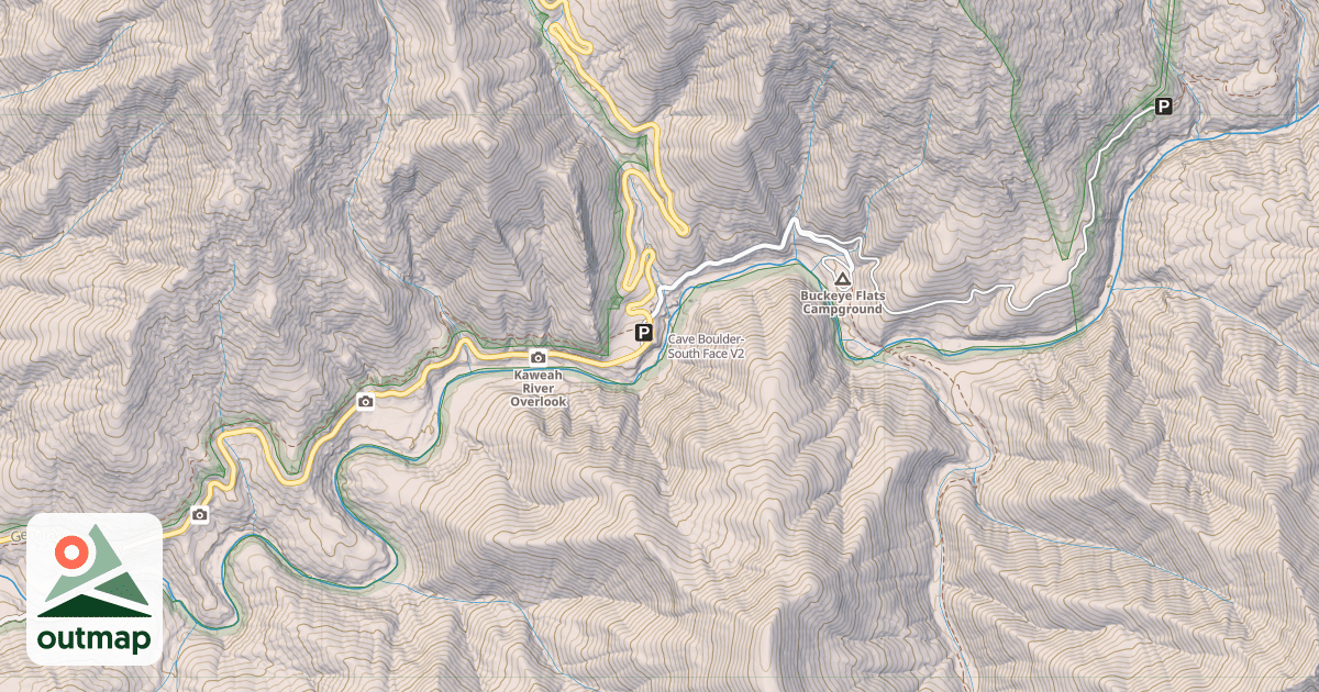 Map of Cave Boulder- South Face