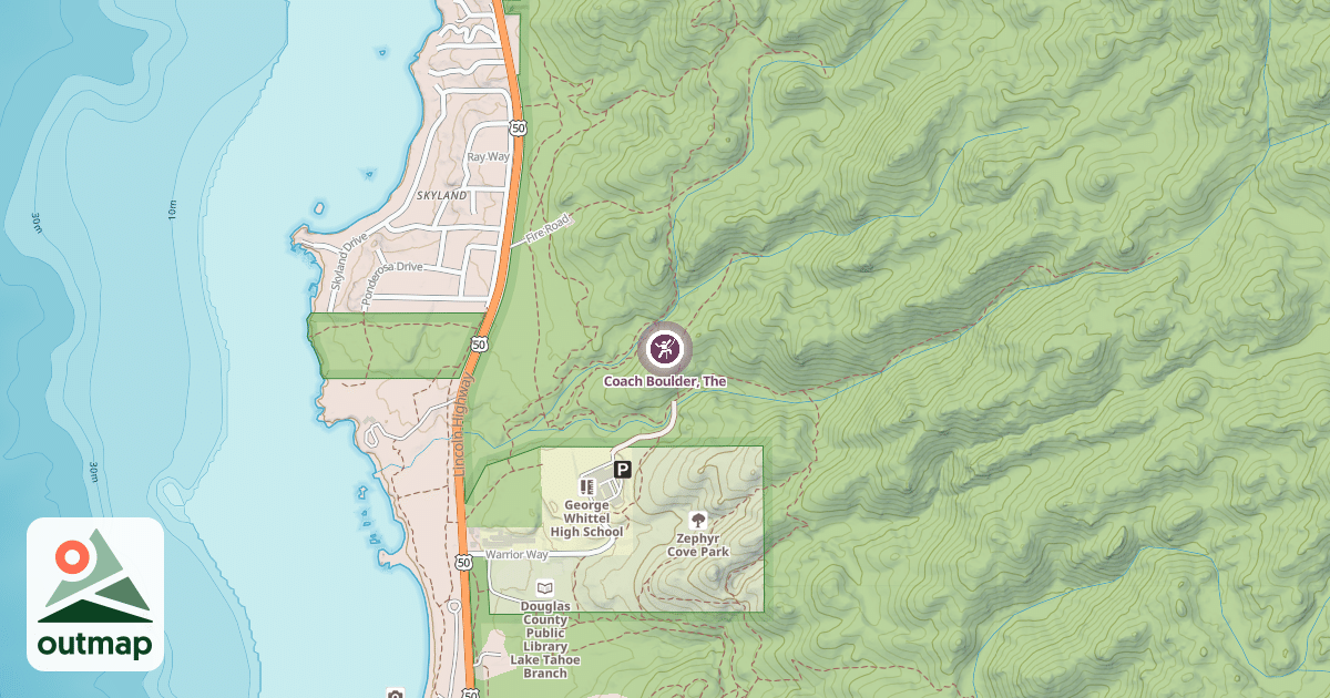 Map of Coach Boulder, The