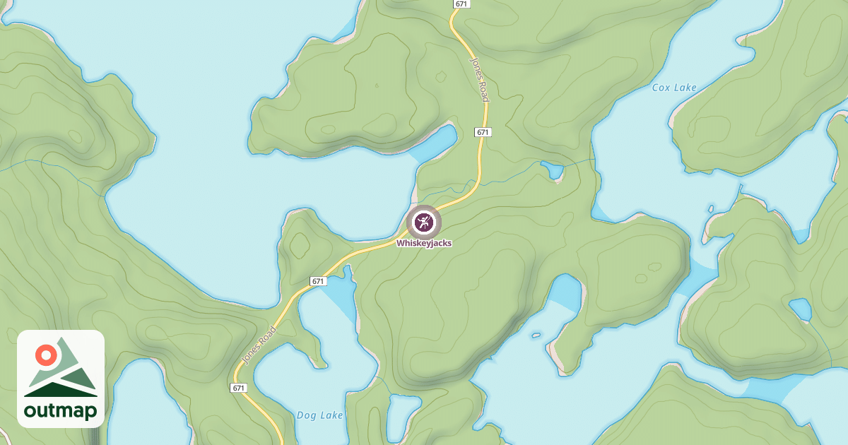 Map of Whiskeyjacks