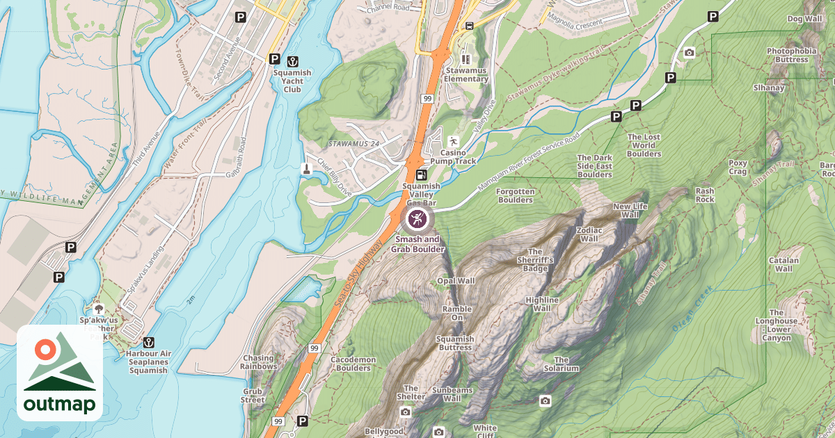 Map of Smash and Grab Boulder