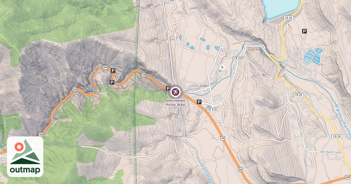 Map of Glen Haven Picnic Area