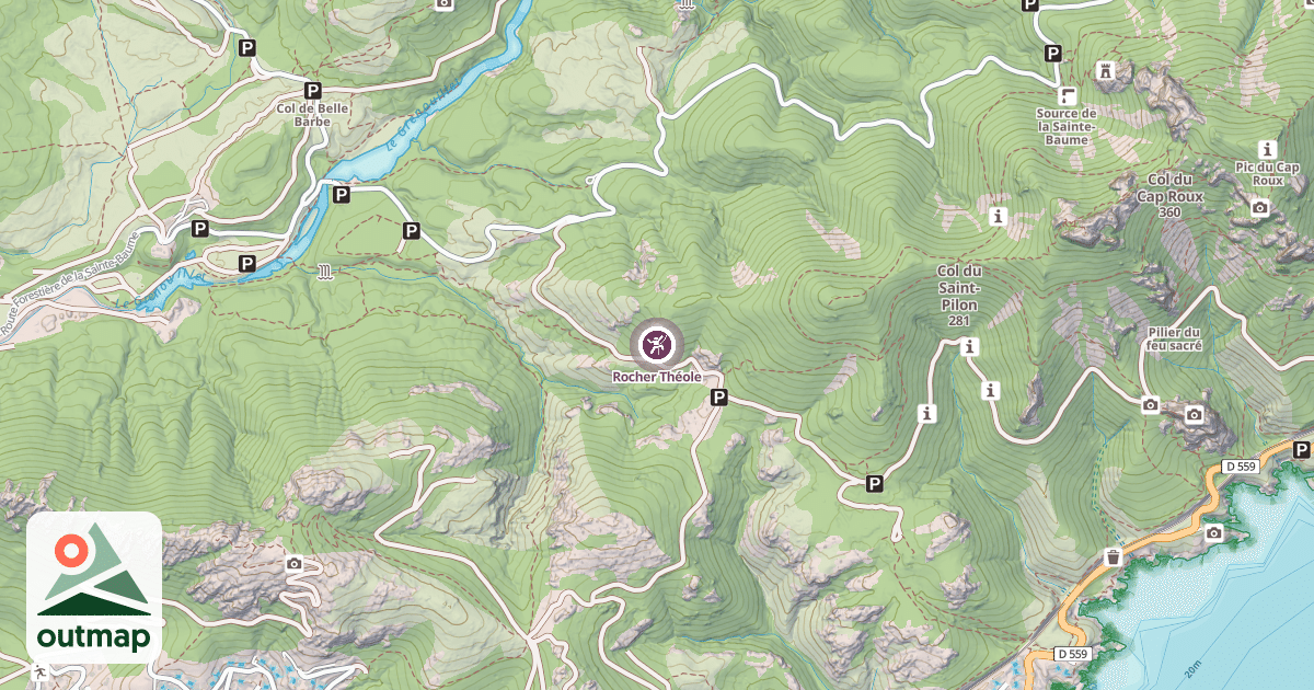 Map of Rocher Théole