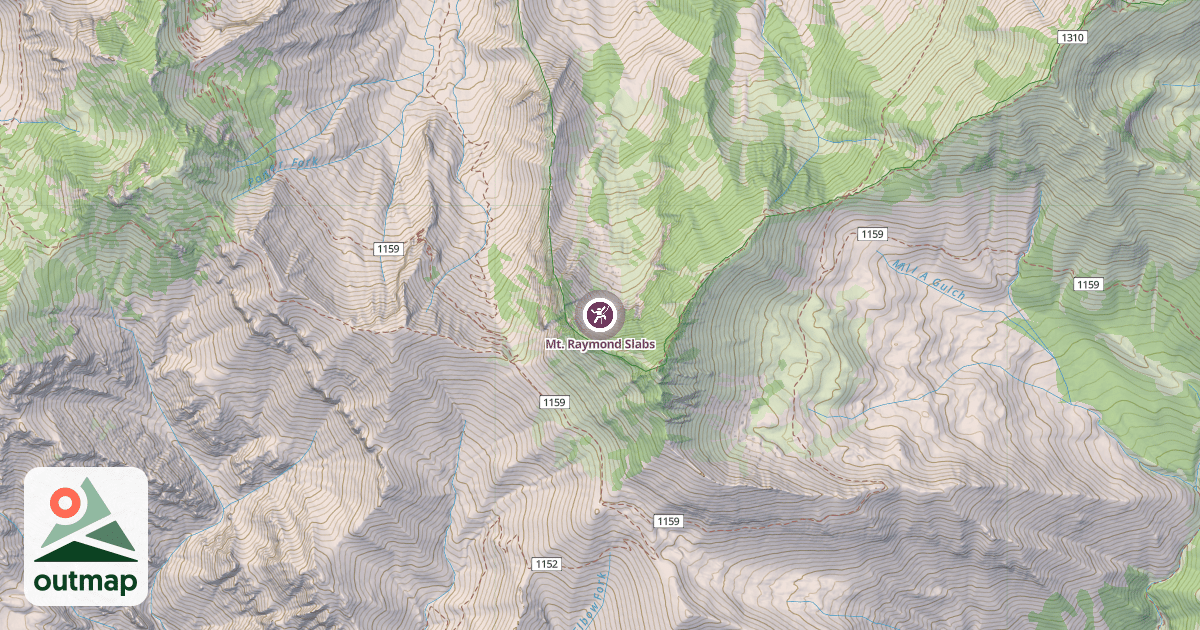 Map of Mt. Raymond Slabs