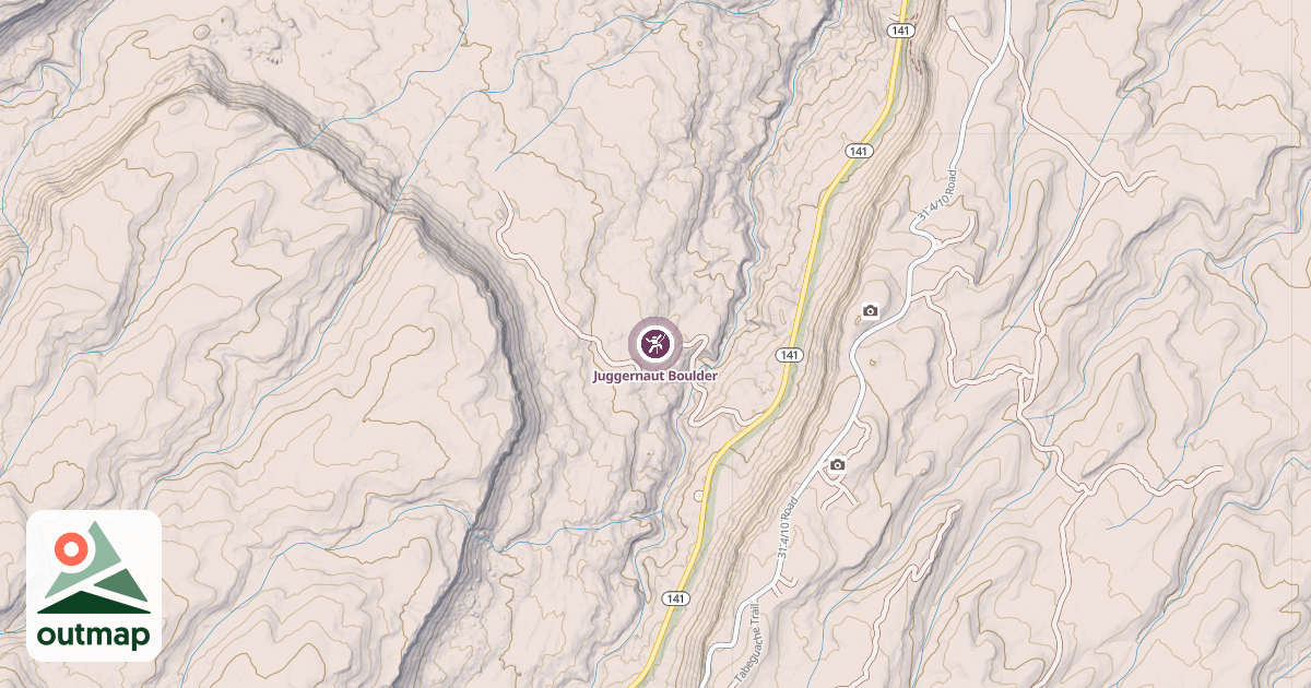 Map of Juggernaut Boulder