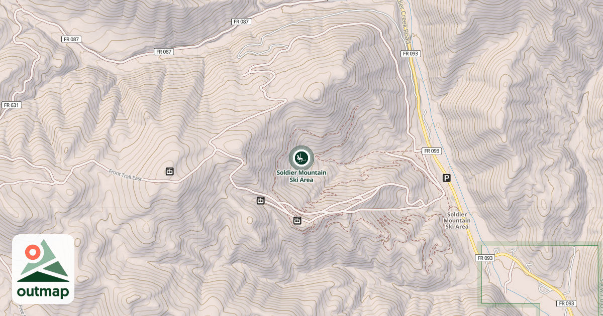 Map of Soldier Mountain Ski Area