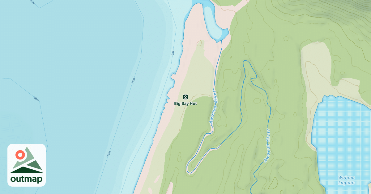 Map of Big Bay Hut