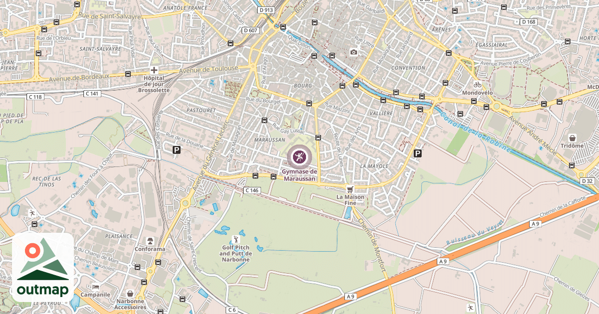 Map of Gymnase de Maraussan